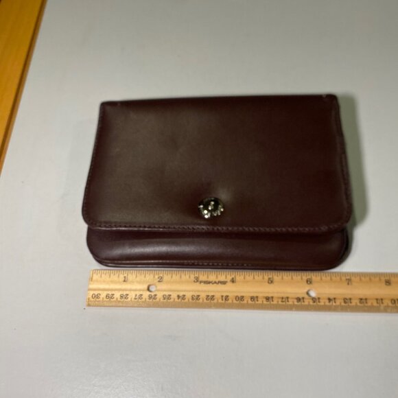 Etienne Aigner Handbags - Etienne Aigner Burgundy Leather Wallet Card Holder - Vintage